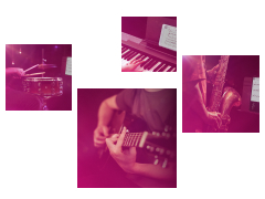 All musical genres such as jazz, pop/rock and classical music